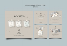 香薰蜡烛方形产品广告